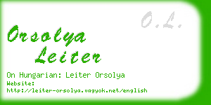 orsolya leiter business card